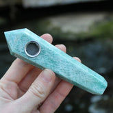 Amazonite Crystal Pipe